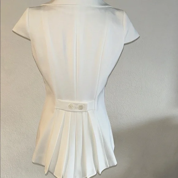 Anne Fontaine Elegant White Double-Breasted Blouse.Size 40 - Picture 4 of 10